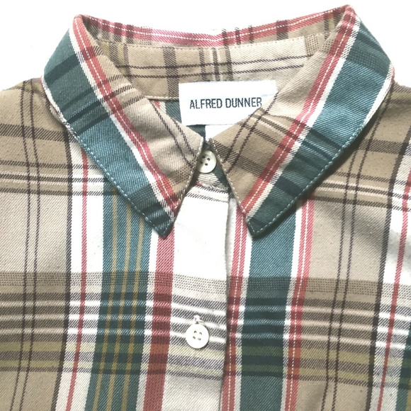 Alfred Dunner Womens Sz 10 Plaid Flannel LS Blouse - Picture 4 of 6